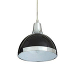 Jasper Black Shade And Chrome Pendant Light - Bargainia.com - 5018705754307