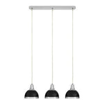 Jasper Black Shade And Chrome Pendant Light - Bargainia.com - 5018705754307