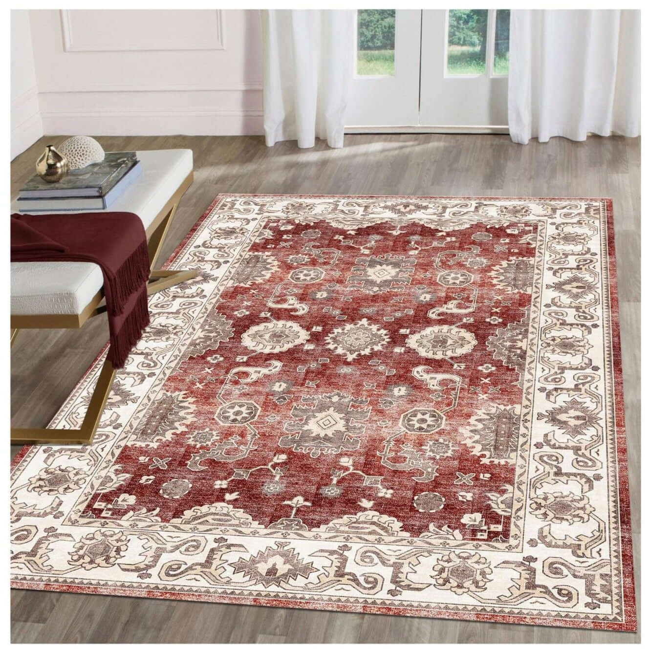 Jasru Vintage Washable Rug - Bargainia.com - 5060827251257 - SIL001007