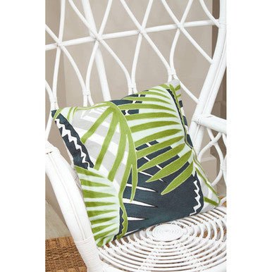 Java Grey And White Natural Rattan Curved Chair - Bargainia.com - 5018705957388