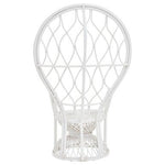Java Grey And White Natural Rattan Curved Chair - Bargainia.com - 5018705957388