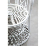 Java Grey And White Natural Rattan Curved Chair - Bargainia.com - 5018705957388
