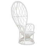 Java Grey And White Natural Rattan Curved Chair - Bargainia.com - 5018705957388