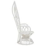 Java Grey And White Natural Rattan Curved Chair - Bargainia.com - 5018705957388