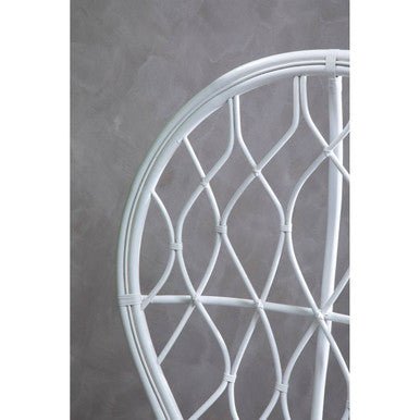 Java Grey And White Natural Rattan Curved Chair - Bargainia.com - 5018705957388