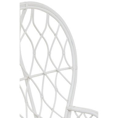 Java Grey And White Natural Rattan Curved Chair - Bargainia.com - 5018705957388