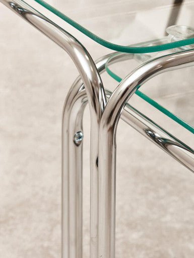 Jordan Nest Of 3 Clear Glass Tables - Bargainia.com - 5018705621692