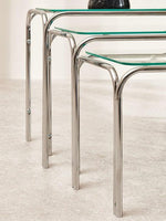 Jordan Nest Of 3 Clear Glass Tables - Bargainia.com - 5018705621692