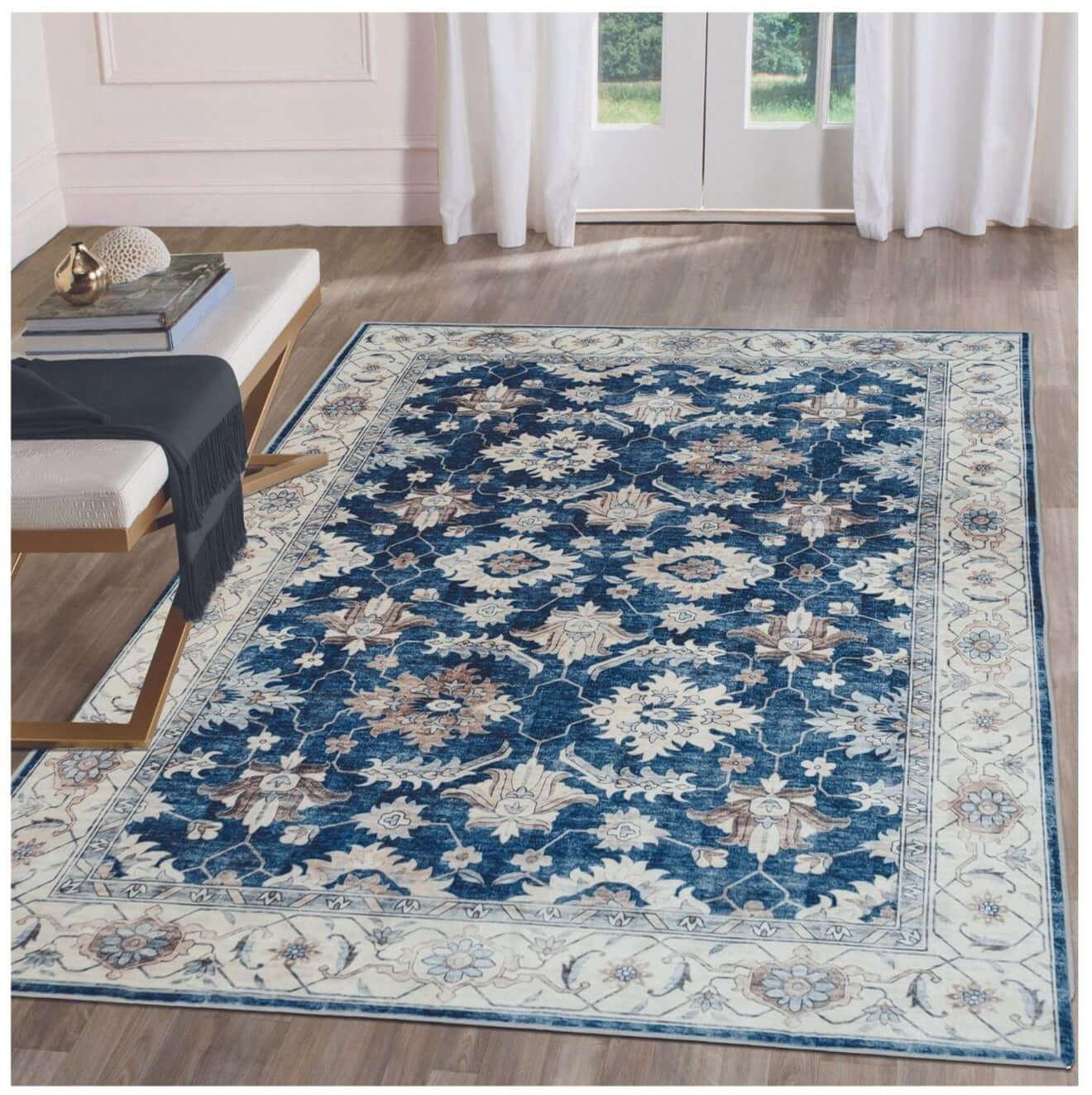 Jurdar Vintage Washable Rug - Bargainia.com - 