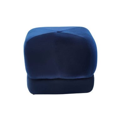 Kaia Midnight Blue Velvet Square Stool - Bargainia.com - 5018705963105