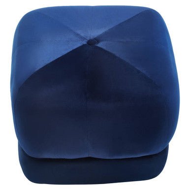 Kaia Midnight Blue Velvet Square Stool - Bargainia.com - 5018705963105