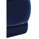 Kaia Midnight Blue Velvet Square Stool - Bargainia.com - 5018705963105