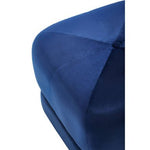 Kaia Midnight Blue Velvet Square Stool - Bargainia.com - 5018705963105