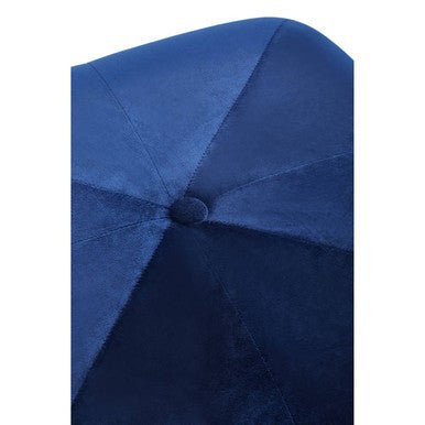 Kaia Midnight Blue Velvet Square Stool - Bargainia.com - 5018705963105