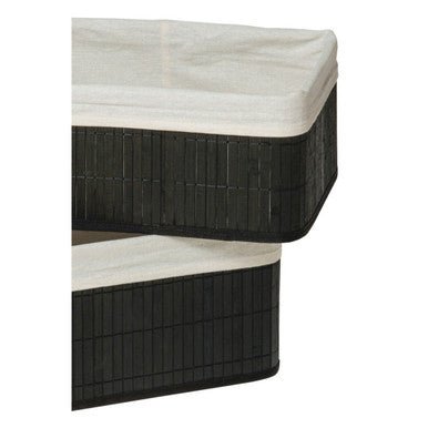 Kankyo Set Of Two Black Bamboo Storage Boxes - Bargainia.com - 5018705336770