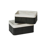 Kankyo Set Of Two Black Bamboo Storage Boxes - Bargainia.com - 5018705336770