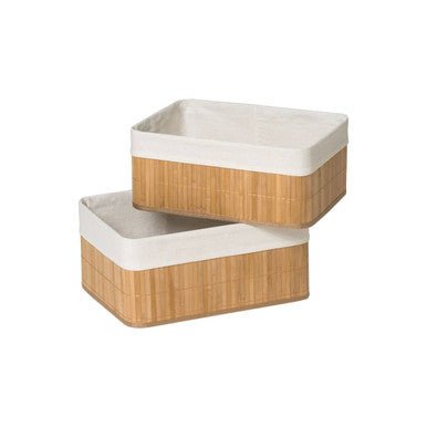 Kankyo Set Of Two Natural Bamboo Storage Boxes - Bargainia.com - 5018705336749