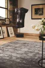 Karma Brown Solid Luxury Viscose Rug - Bargainia.com - 