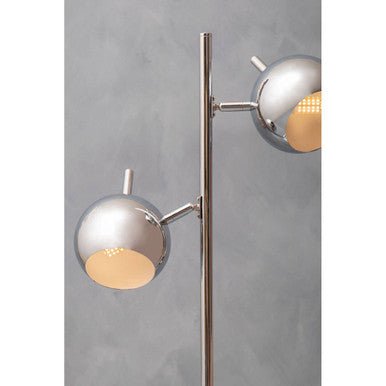 Karter Chrome Finish Table Lamp With Two Lights - Bargainia.com - 5018705956183
