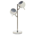 Karter Chrome Finish Table Lamp With Two Lights - Bargainia.com - 5018705956183