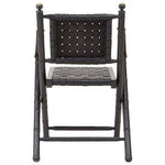 Kendari Black Strapped Leather And Black Teak Wood Chair - Bargainia.com - 5018705457000