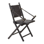 Kendari Black Strapped Leather And Black Teak Wood Chair - Bargainia.com - 5018705457000