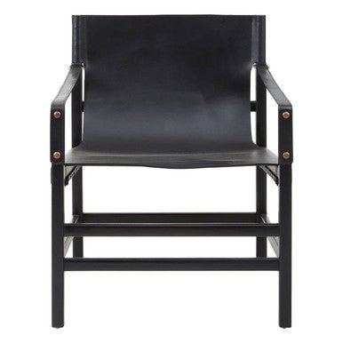 Kendari Black Teak Wood Frame Armchair - Bargainia.com - 5018705457307