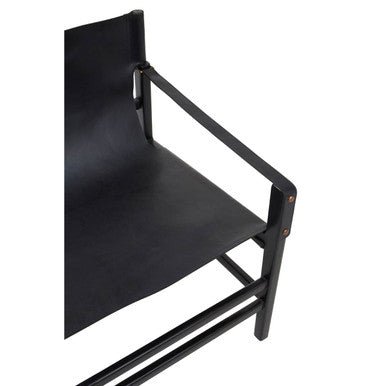 Kendari Black Teak Wood Frame Armchair - Bargainia.com - 5018705457307