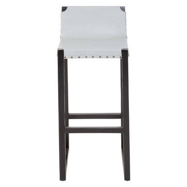 Kendari Grey Leather Bar Stool - Bargainia.com - 5018705456232