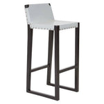 Kendari Grey Leather Bar Stool - Bargainia.com - 5018705456232