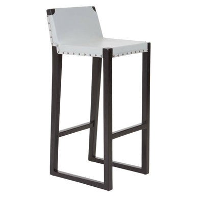 Kendari Grey Leather Bar Stool - Bargainia.com - 5018705456232