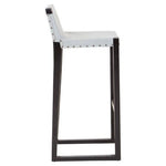 Kendari Grey Leather Bar Stool - Bargainia.com - 5018705456232