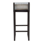 Kendari Grey Leather Bar Stool - Bargainia.com - 5018705456232