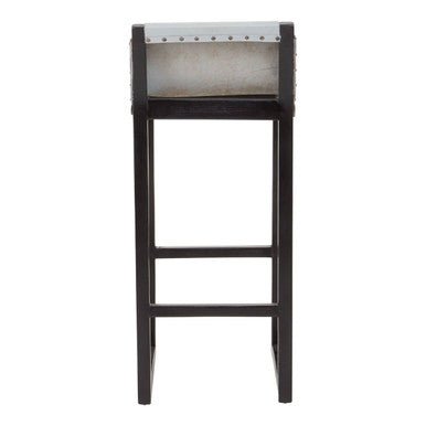 Kendari Grey Leather Bar Stool - Bargainia.com - 5018705456232