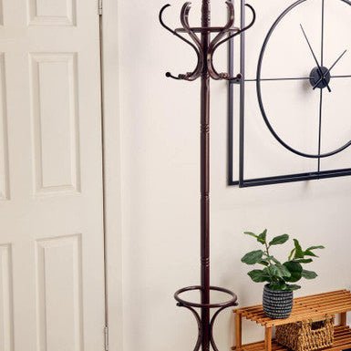 Kennedy Mahogany Finish Coat Stand - Bargainia.com - 5018705538198
