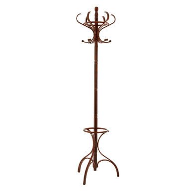 Kennedy Walnut Finish Solid Birchwood Coat Stand - Bargainia.com - 5018705670942