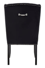 Kensington Townhouse Black Velvet Dining Chair with Dark Legs - Bargainia.com - 5018705453903
