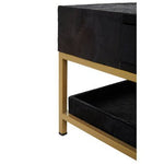 Kensington Townhouse Hair On Leather Black And Gold Coffee Table - Bargainia.com - 5018705973883