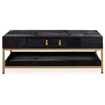 Kensington Townhouse Hair On Leather Black And Gold Coffee Table - Bargainia.com - 5018705973883