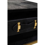 Kensington Townhouse Hair On Leather Black And Gold Coffee Table - Bargainia.com - 5018705973883