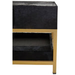Kensington Townhouse Hair On Leather Black And Gold Coffee Table - Bargainia.com - 5018705973883