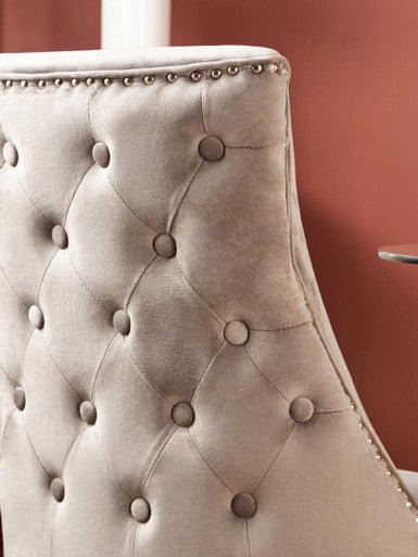 Kensington Townhouse Natural Linen Dining Chair with Dark Legs - Bargainia.com - 5018705454023