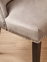 Kensington Townhouse Natural Linen Dining Chair with Dark Legs - Bargainia.com - 5018705454023
