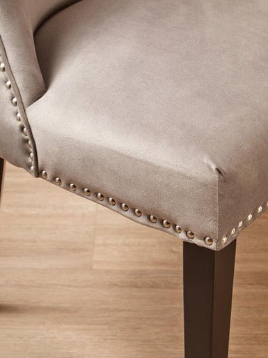 Kensington Townhouse Natural Linen Dining Chair with Dark Legs - Bargainia.com - 5018705454023