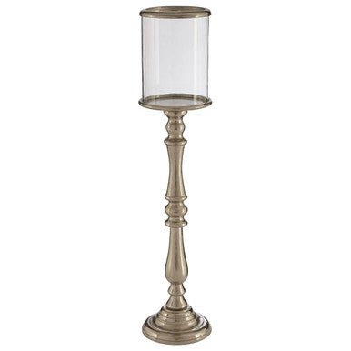 Kensington Townhouse Small Nickel Candle Holder - Bargainia.com - 5018705392752