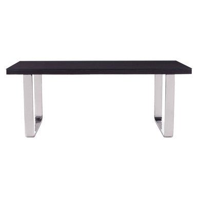 Kerala Large Black Pinewood and Glass Dining Table - Bargainia.com - 5018705480749