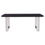 Kerala Large Black Pinewood and Glass Dining Table - Bargainia.com - 5018705480749