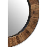 Kerala Natural Wood Round Wall Mirror - Bargainia.com - 5018705992181