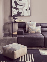 King Antique Black Left Arm Leather Modular Chaise Sofa - Bargainia.com - 