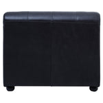 King Antique Black Left Arm Leather Modular Chaise Sofa - Bargainia.com - 